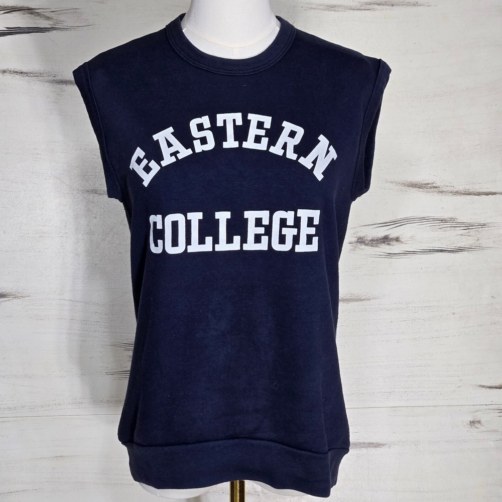 Vintage Eastern Collage‎ Tank Top Womens Signal Blue Medium Outdoor